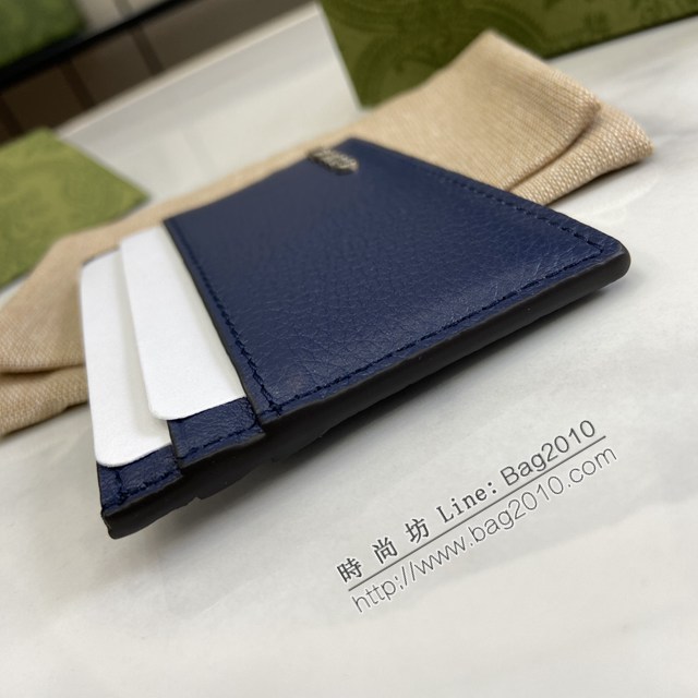 Gucci專櫃古馳最新款飾Gucci標識卡片夾男士系列卡包 jh2491型號：771157